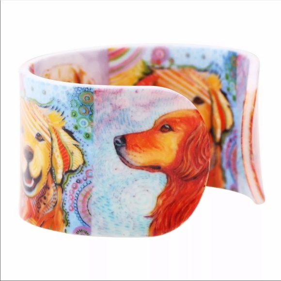 NWT Golden Retriever Dog Bracelet Cuff - Picture 4 of 9